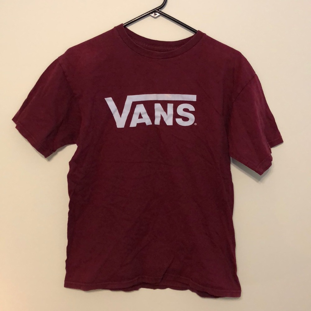 Maroon Vans t-shirt